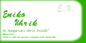 eniko uhrik business card